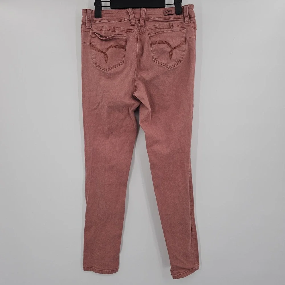 YMI WannaBettaButt? Light Pink Size 11 Distressed Skinny Jeans‎ Stretch Juniors